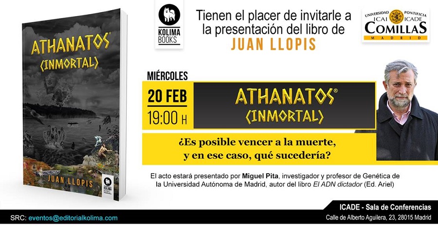 'Inmortal', la nueva novela del vecino Juan Llopis.