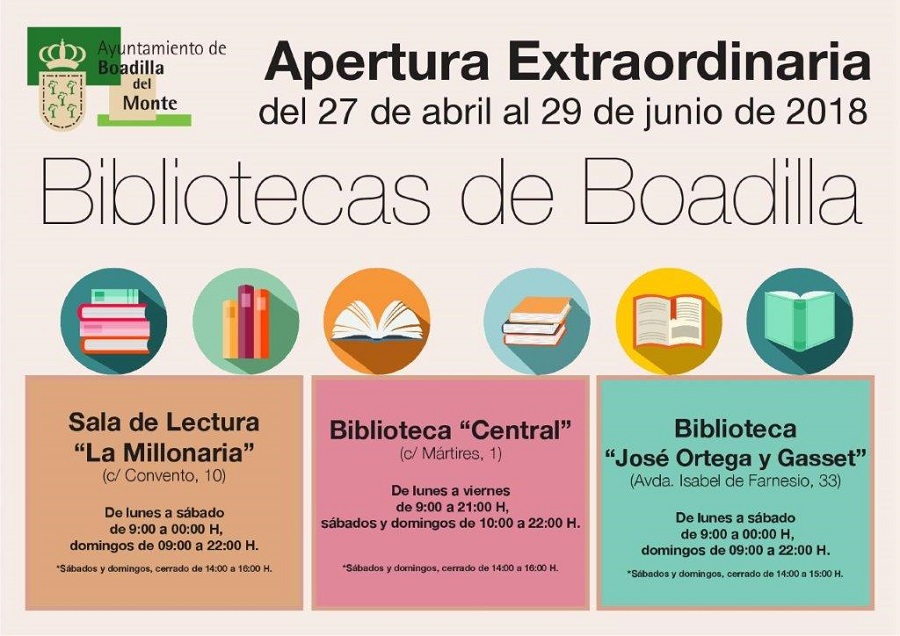 Más horas de biblioteca para los exámenes.