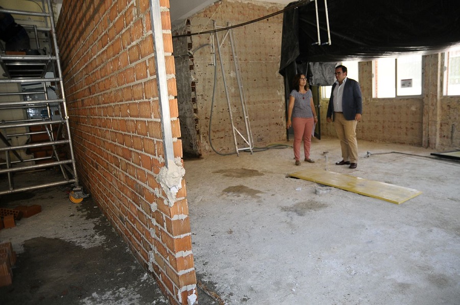 Obras en el colegio Príncipe Don Felipe.