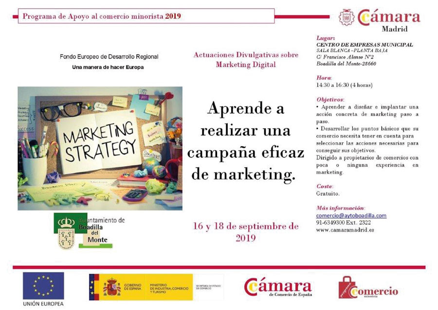 Cursos gratuitos para comercios de marketing y técnicas de venta