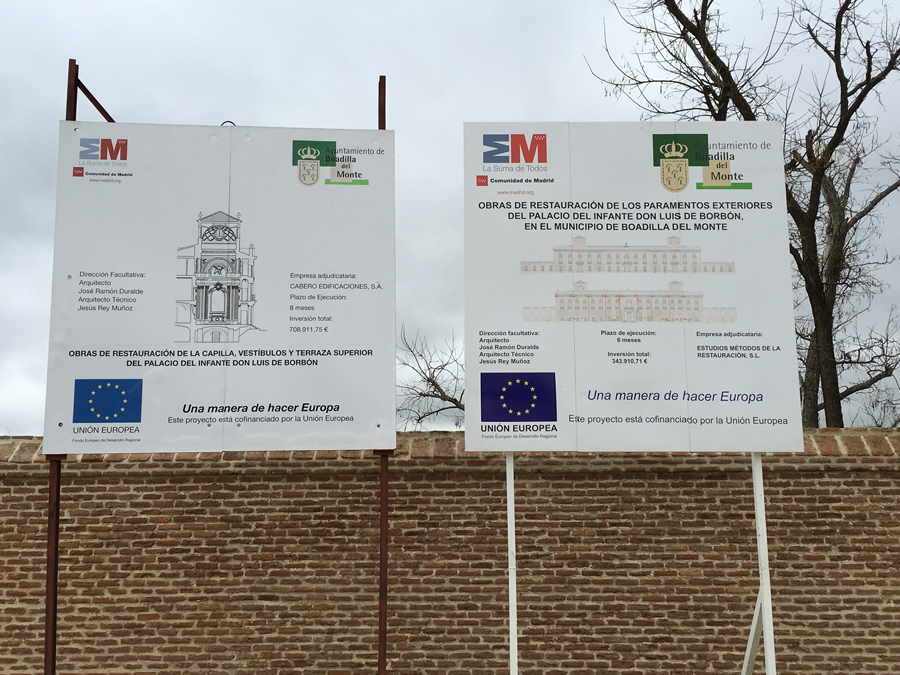 Carteles obras Boadilla del Monte