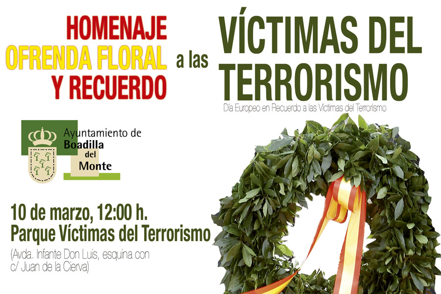 Ofrenda floral en homenaje a las víctimas del terrorismo