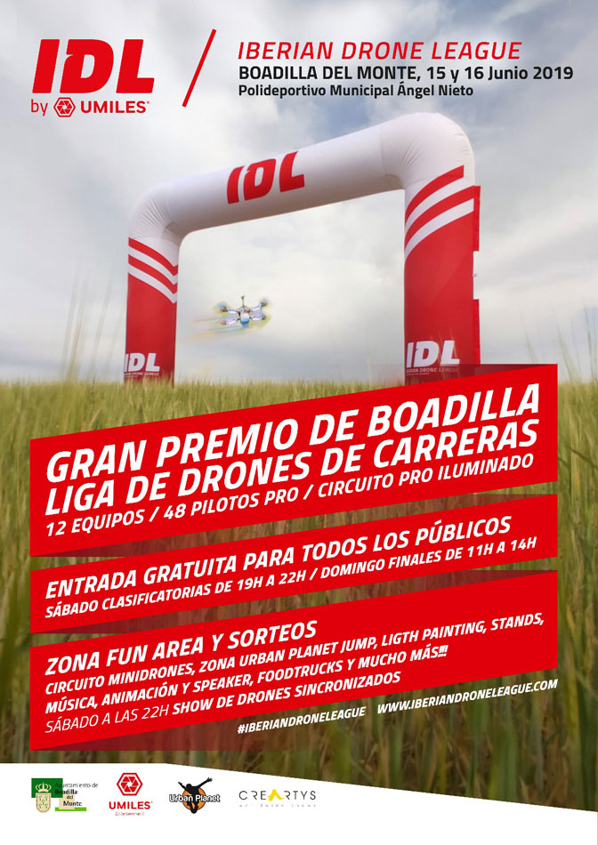 El 15 y 16 en Boadilla, competición nacional de drones