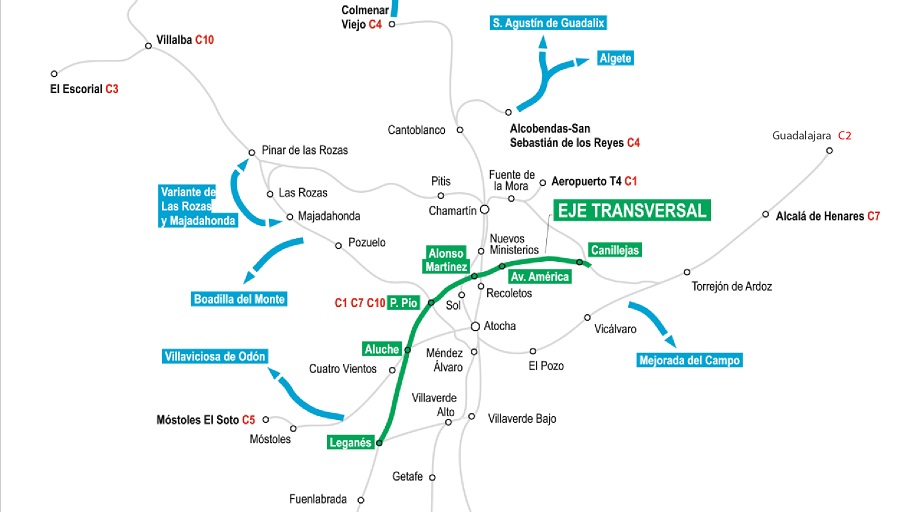 El PP reclama el Cercanías y el tercer carril de la M-50.