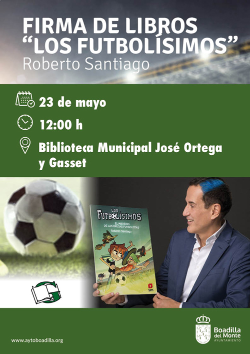 23 de mayo, el autor de 'Los Futbolísimos' firmará ejemplares en Boadilla del Monte