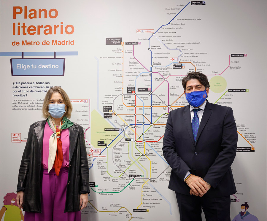 La Comunidad de Madrid presenta un 'Plano Literario de Metro'