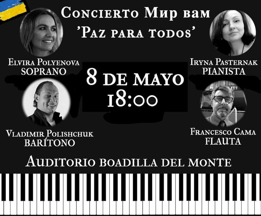 8 de mayo, concierto en Boadilla de la soprano ucraniana, Elvira Polyenova