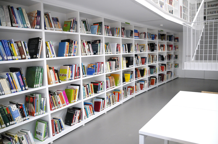 Reparto de libros en la biblioteca Princesa doña Leonor de Boadilla del Monte