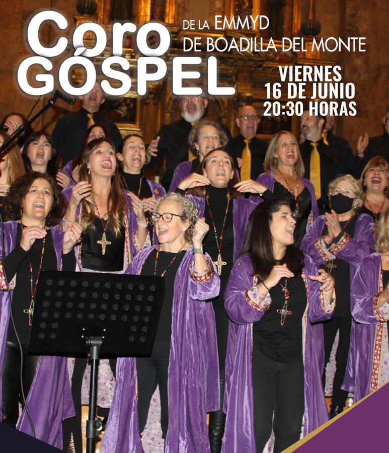 16 de junio, concierto del Coro Góspel de la EMMyD en el palacio de Boadilla del Monte