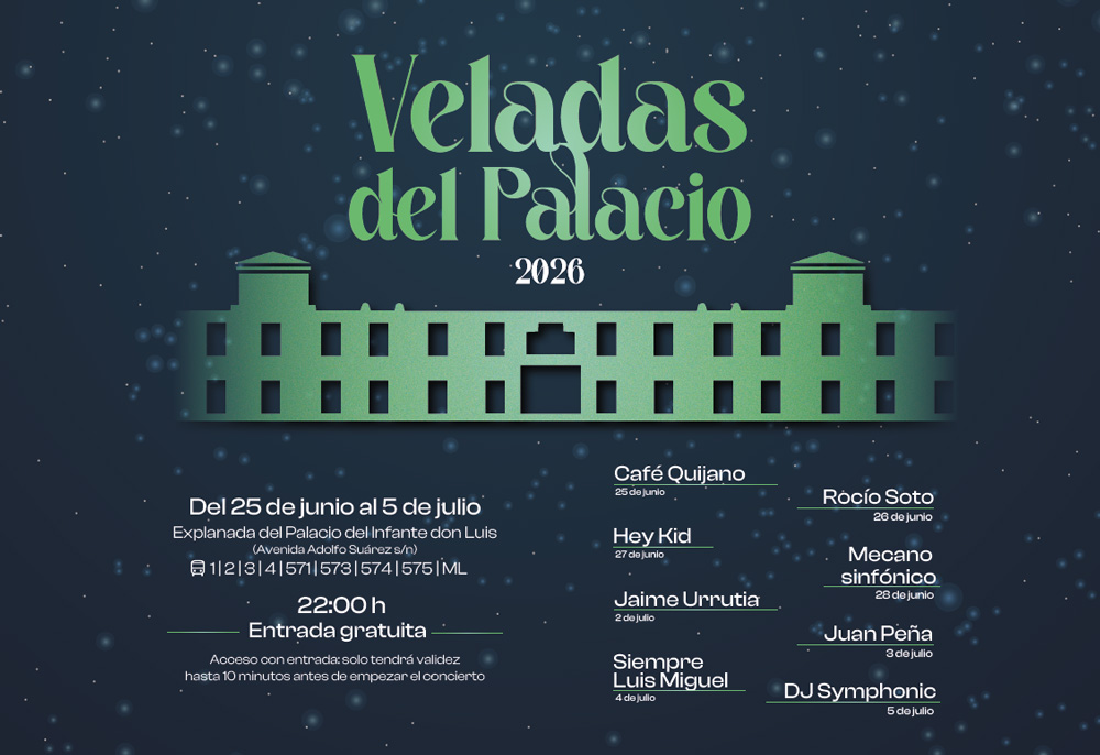 Veladas del Palacio 2026: del 25 de junio al 5 de julio Veladas del Palacio 2026: del 25 de junio al 5 de julio