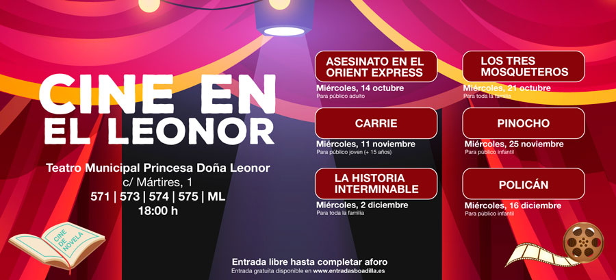 Ciclo de cine en el Teatro Princesa Doña Leonor de Boadilla del Monte