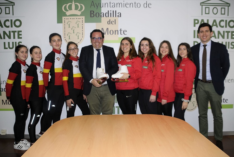 Campeones de patinaje en Boadilla.