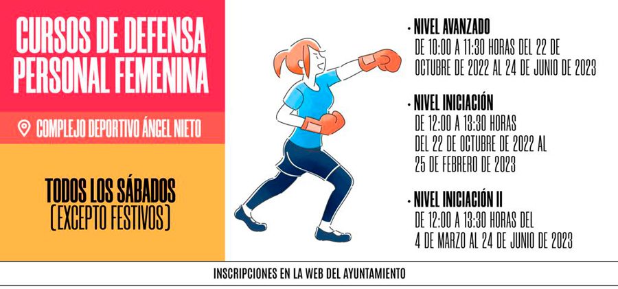 Cursos gratuitos de defensa personal femenina en Boadilla del Monte