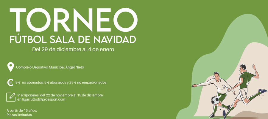 Abiertas las inscripciones para el II Torneo de Fútbol Sala de Navidad en Boadilla