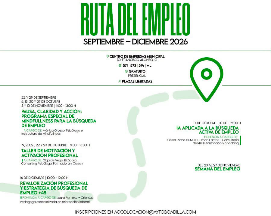 Nueva edición de la 'Ruta del Empleo' hasta fin de año Nueva edición de la 'Ruta del Empleo' hasta fin de año