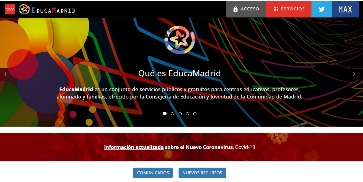 EducaMadrid se duplica para no paralizar el curso.