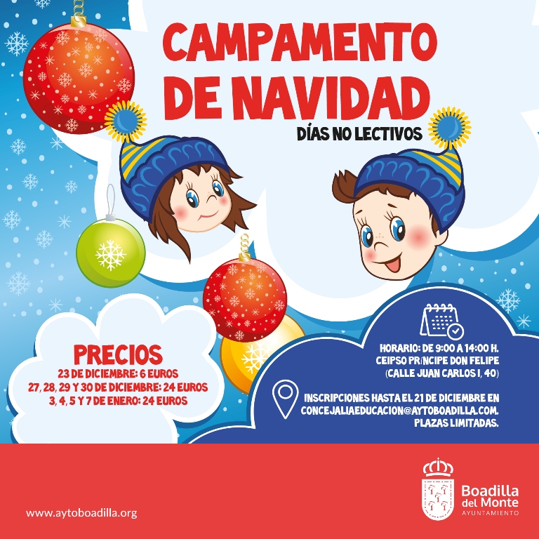 Campamento de Navidad en el CEIPSO Príncipe D. Felipe de Boadilla del Monte