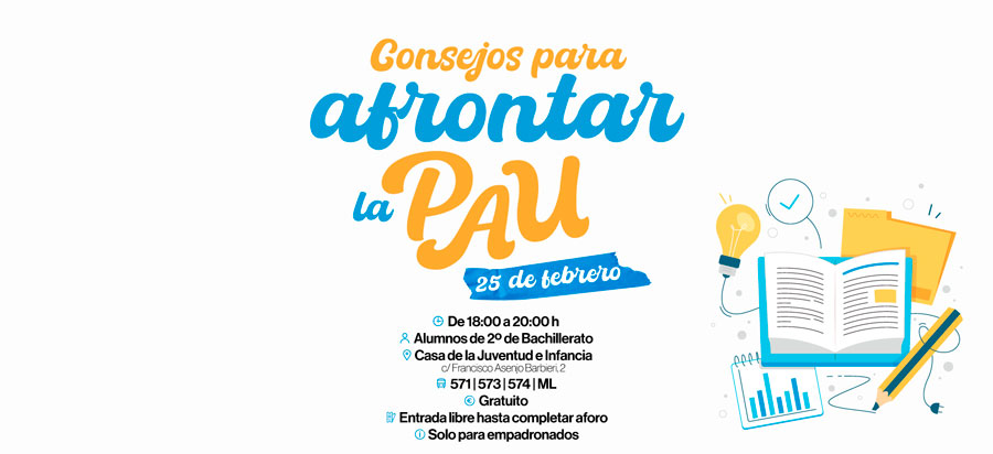 Charla para alumnos de 2º de Bachillerato sobre cómo afrontar la PAU