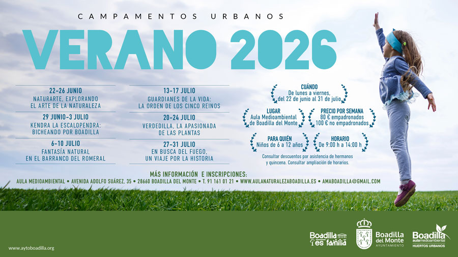 Campamentos de verano del Aula Medioambiental de Boadilla del Monte