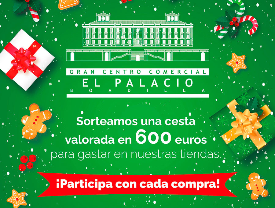 Los comercios del Centro Comercial El Palacio sortean una cesta de Navidad entre todos sus clientes valorada en 600 euros