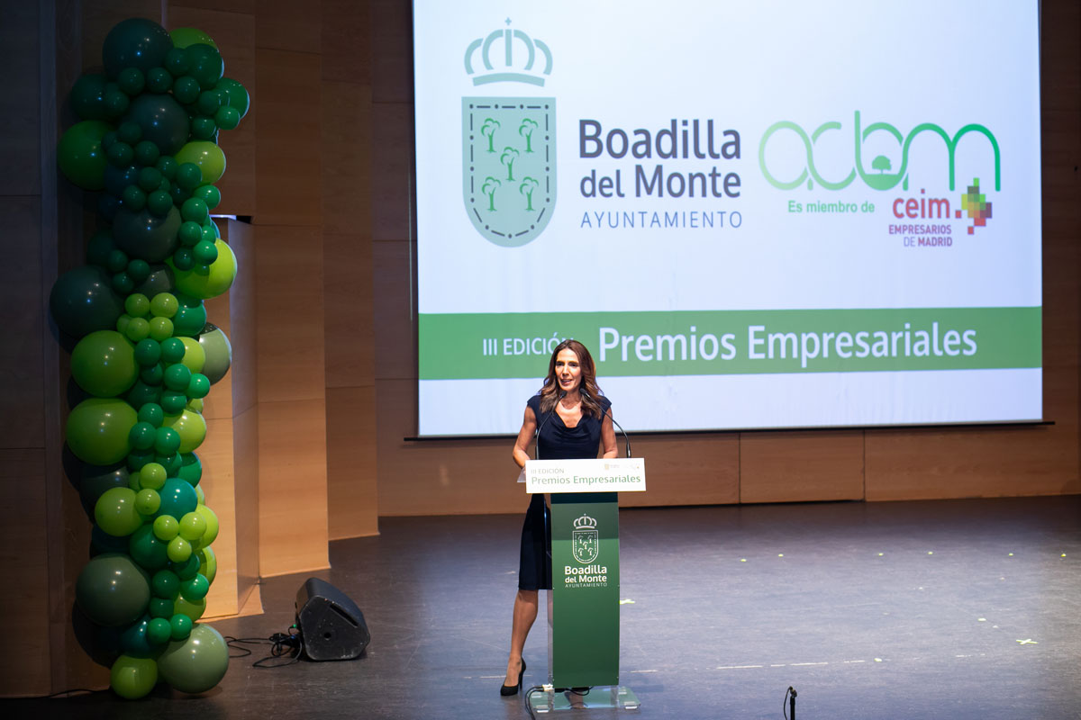 La presentadora del evento, Marta García