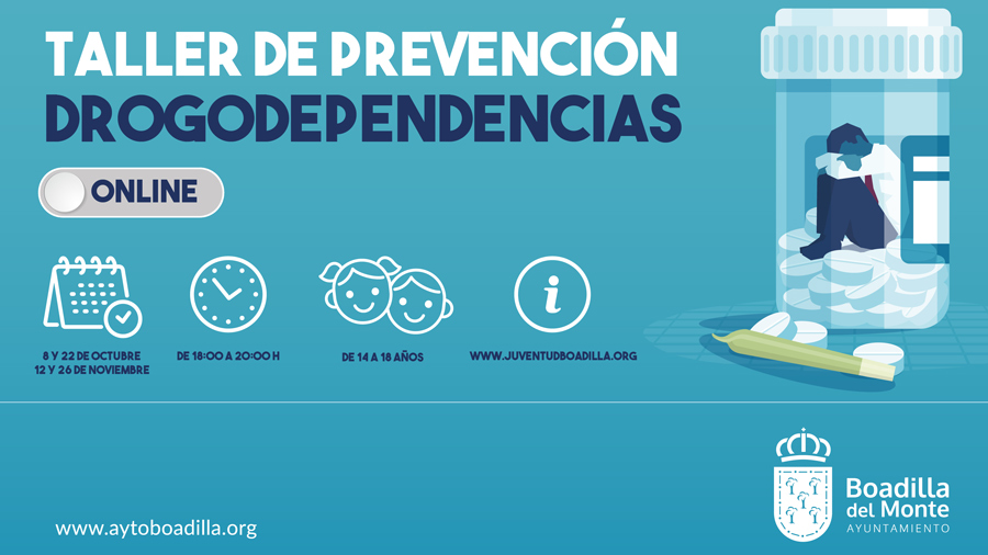 Abierta la inscripción para el taller de prevención de drogodependencia del Ayuntamiento de Boadilla del Monte