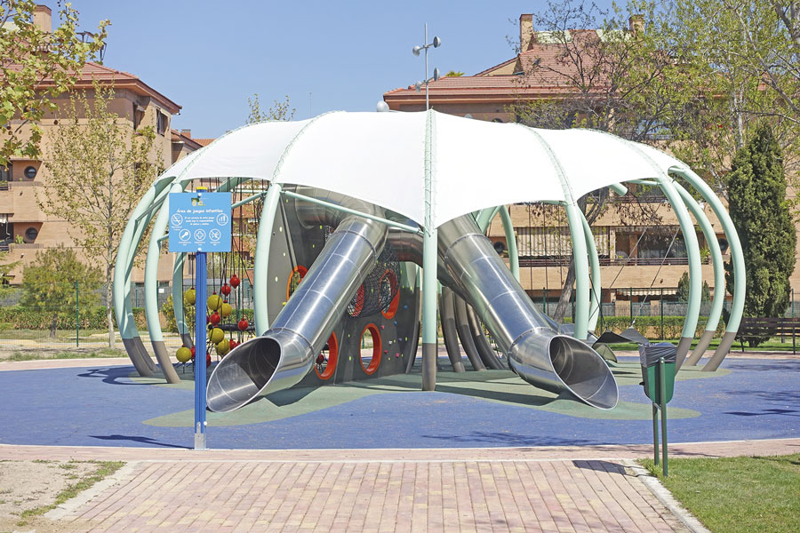 Parque Miguel Hernández, en Boadilla del Monte (C. de Madrid), tras su remodelación en 2019