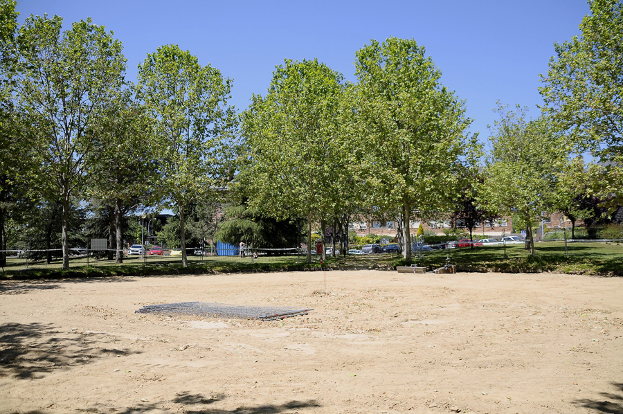 Obras de remodelación del parque Alejandro de la Sota en Boadilla del Monte