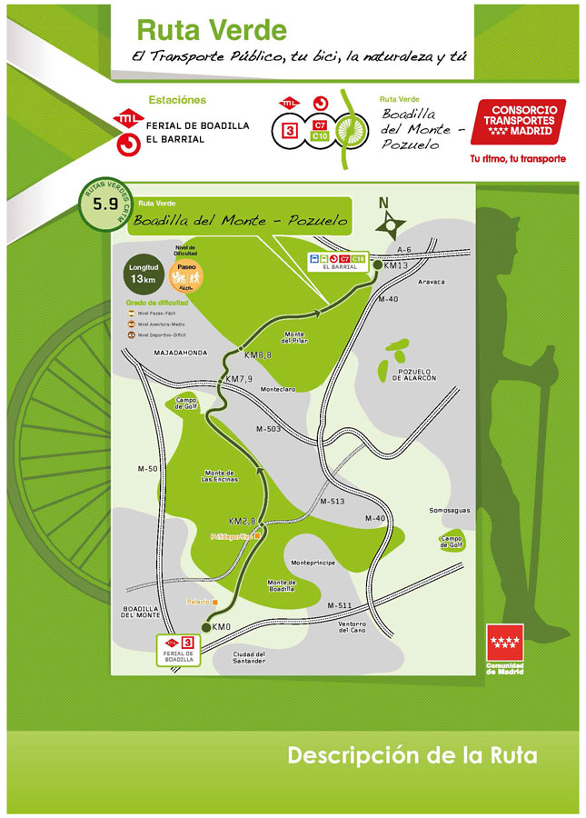 Boadilla del Monte, entre las nuevas Rutas Verdes de la región Boadilla del Monte, entre las nuevas Rutas Verdes de la región