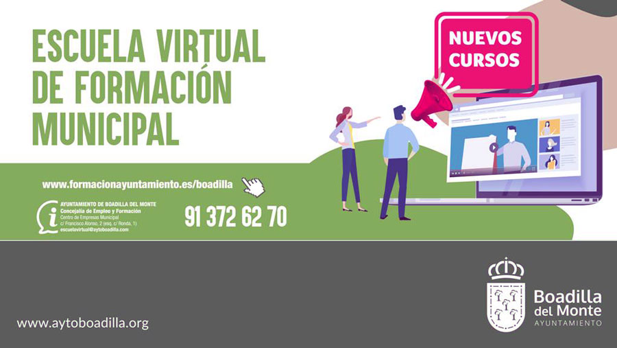 La Escuela Virtual de Formación amplía su oferta de cursos gratuitos para empadronados 