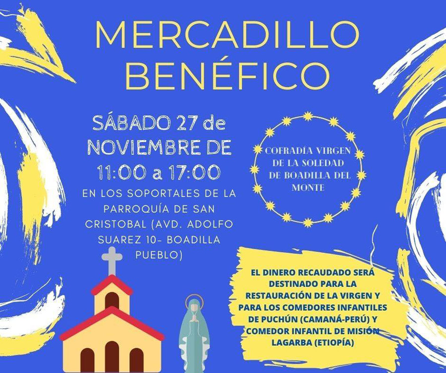 La Cofradía de la Santísima Virgen de la Soledad organiza un mercadillo benéfico en Boadilla del Monte