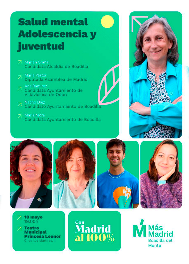 Conferencia y debate sobre salud mental y jóvenes en Boadilla del Monte