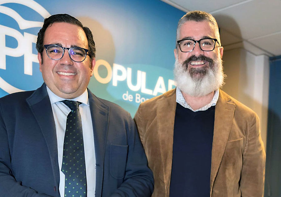 Javier Úbeda y Jesus Egea, presidente y secretario general, respectivamente, del Partido Popular en Boadilla del Monte.