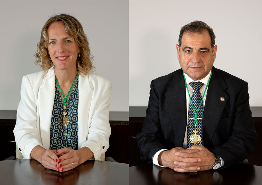 María Luz de Baldasano Valdés, concejal de Urbanismo y Vivienda, y Mantenimiento y limpieza de edificios del Ayuntamiento de Boadilla del  Monte; y Alfonso Vázquez Machero, concejal de Régimen interior, Atención al ciudadano, Hacienda, Contratación y Asuntos jurídicos