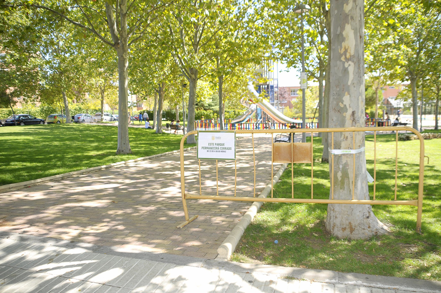 Los parques de Boadilla, cerrados por la noche