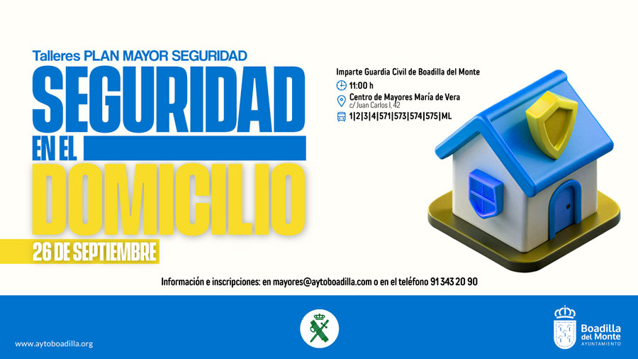 La Guardia Civil de Boadilla del Monte ofrecerá a los mayores distintas charlas con consejos sencillos de autoprotección, tanto dentro como fuera de casa