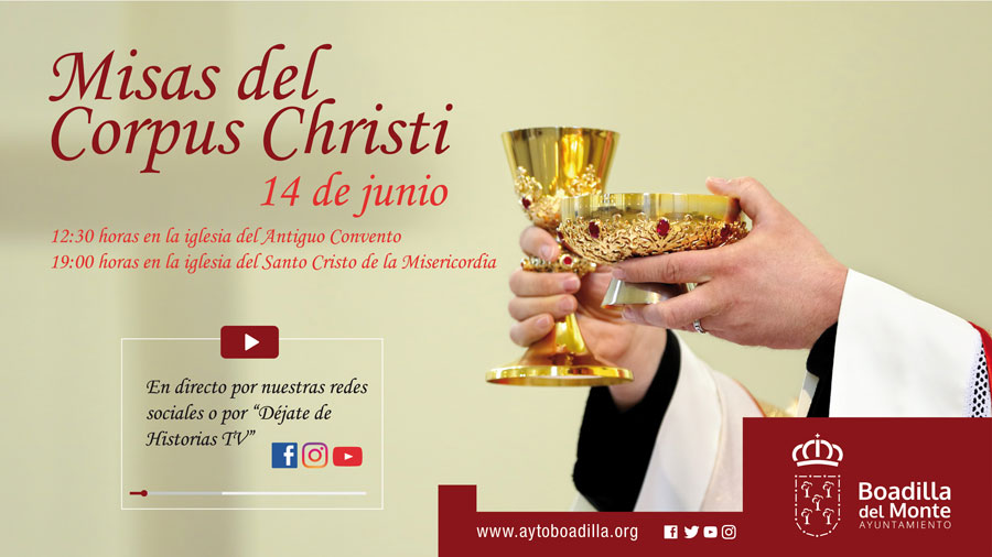 Las misas del Corpus en Boadilla se retransmitirán por las redes sociales y televisión