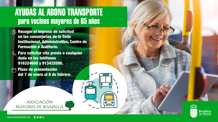 Ayudas para mayores en el abono transporte