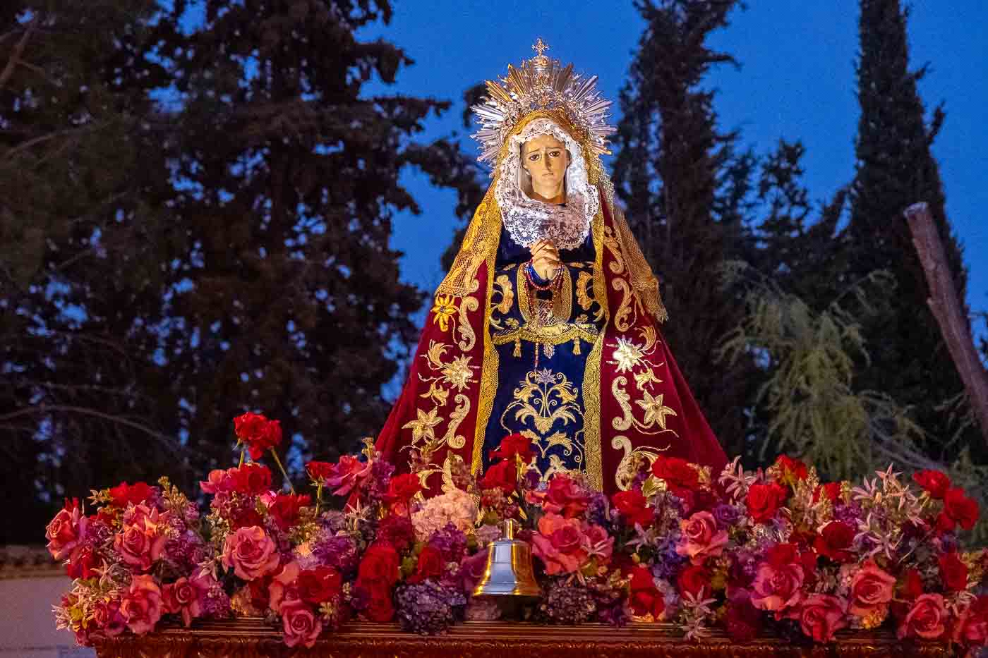 Boadilla del Monte. Semana Santa 2024. Procesión de la Virgen de la Soledad.