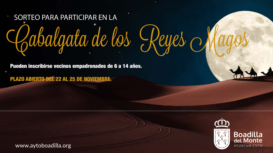 Abierto el plazo para inscribirse en la Cabalgata de Reyes de Boadilla del Monte