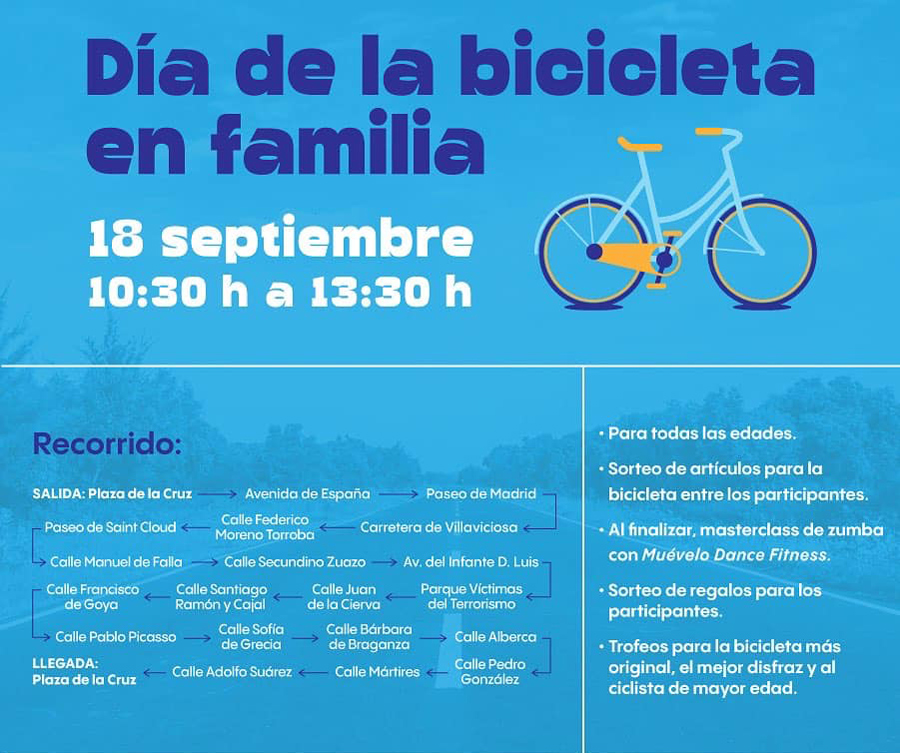 Invalidez Retorcido Acrobacia 18 de septiembre, Día de la bicicleta en familia en Boadilla del Monte
