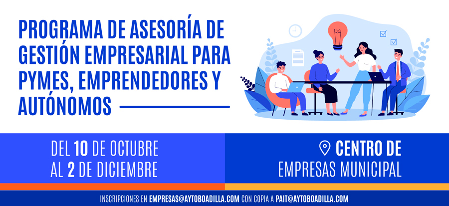 Programa de asesoramiento a pymes, emprendedores y autónomos de Boadilla del Monte