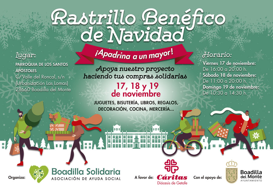 Rastrillo benéfico de Navidad: del 17 al 19 de noviembre, en Las Lomas