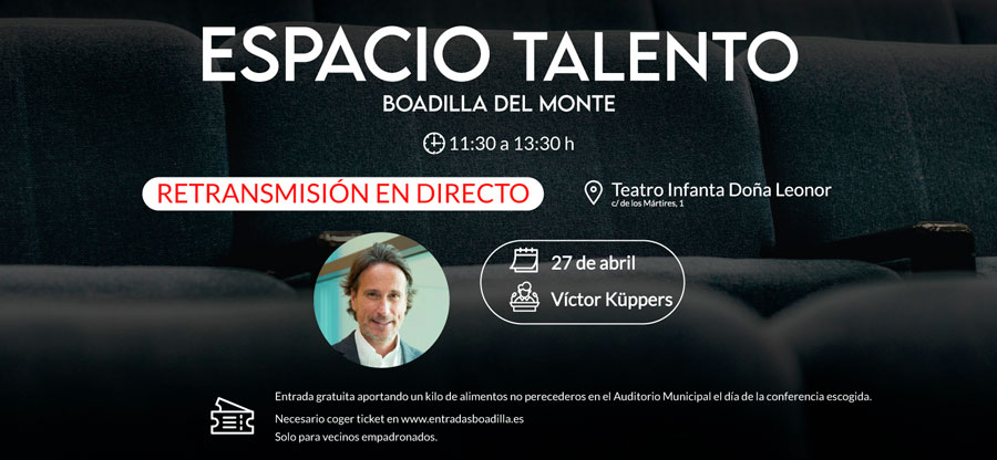 Más entradas disponibles para escuchar a Víctor Küppers en Boadilla del Monte