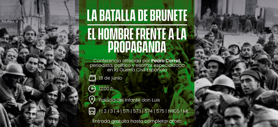 15 de junio, charla sobre la batalla de Brunete en el palacio de Boadilla del Montee