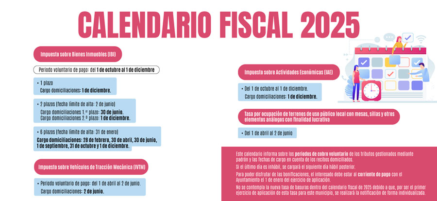 Publicado el calendario fiscal 202