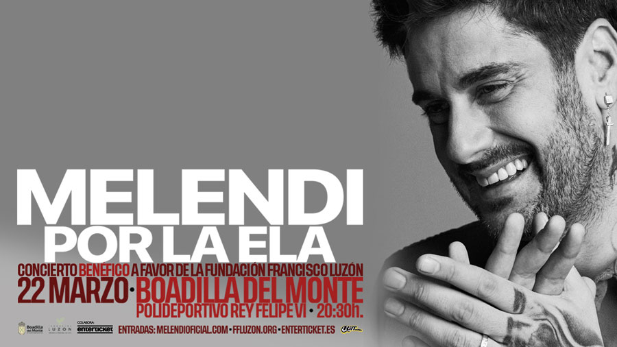22 de marzo, concierto de Melendi por la ELA  en Boadilla del Monte