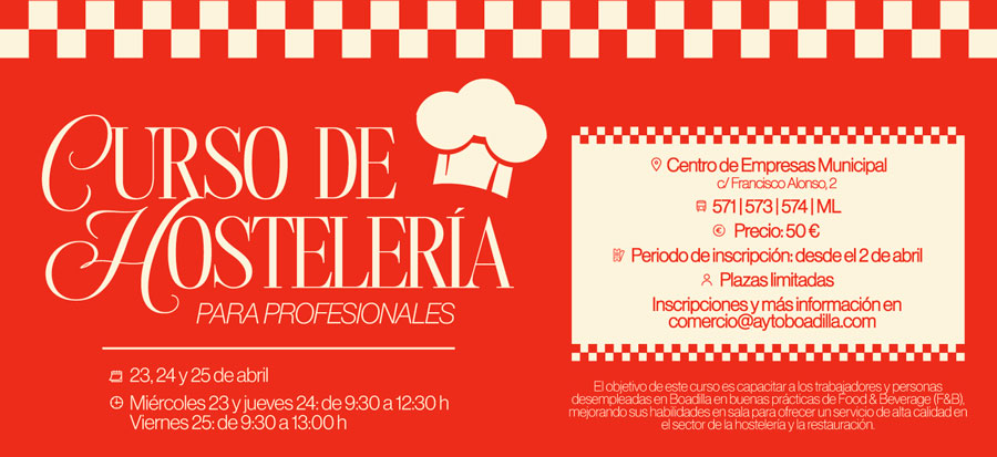 Curso de hostelería F&B para profesionales del sector: inscripciones abiertas