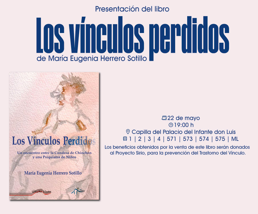 La psiquiatra María Eugenia Herrero presenta su libro 'Los vínculos perdidos' en la capilla del palacio de Boadilla del Monte 