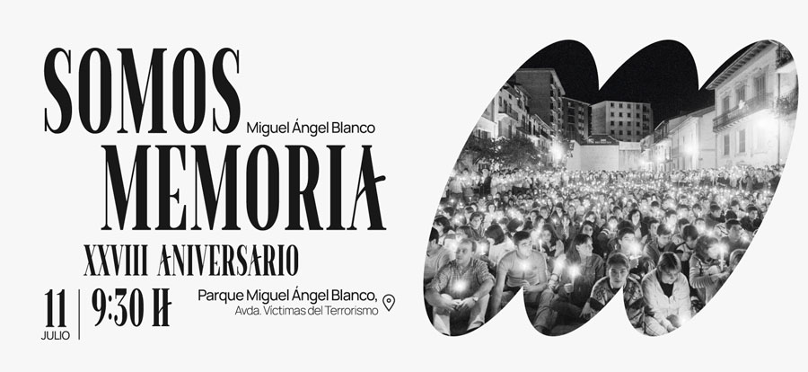 Homenaje a Miguel Ángel Blanco en el 28º aniversario de su asesinato